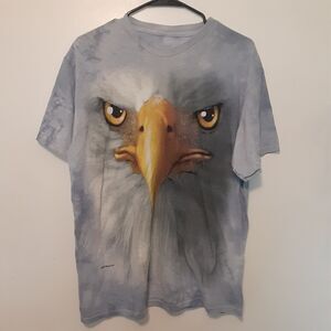 Bald Eagle 2011 Vincent Hie T-Shirt Tie Dye Men’s Medium Blue Short Sleeve AOP